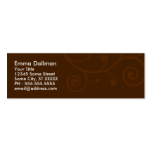 Businesscard maigre élégant cartes de visite professionnelles