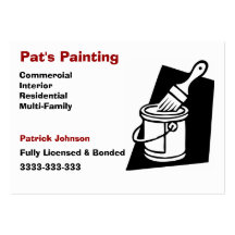 Businesscards de peintre cartes de visite professionnelles