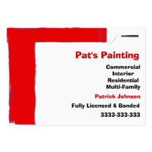 Businesscards de peintre cartes de visite professionnelles