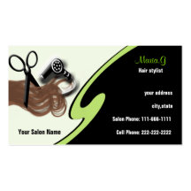 Businesscards de salon de coiffure cartes de visite professionnelles