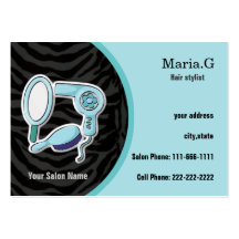 Businesscards de salon de coiffure d'Aqua Modèle De Carte De Visite