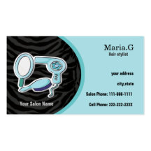 Businesscards de salon de coiffure d'Aqua Cartes De Visite Professionnelles