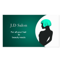 businesscards de salon de coiffure d'aqua modèle de carte de visite