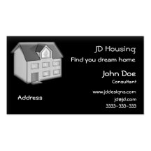 Businesscards d'immobiliers cartes de visite personnelles