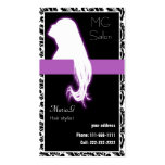 Businesscards et rendez-vous pourpres de salon cartes de visite professionnelles