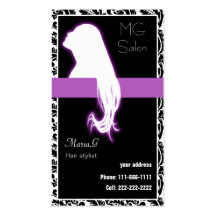 Businesscards et rendez-vous pourpres de salon cartes de visite professionnelles