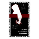 Businesscards et rendez-vous rouges de salon carte de visite