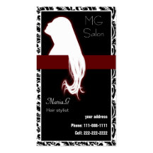 Businesscards et rendez-vous rouges de salon carte de visite