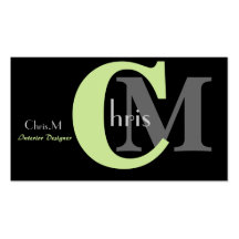 Businesscards modernes de monogramme cartes de visite professionnelles