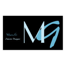 Businesscards modernes de monogramme carte de visite