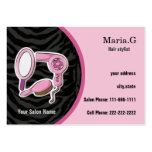 Businesscards roses de salon de coiffure modèle de carte de visite