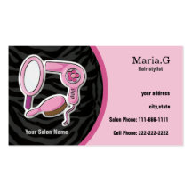 Businesscards roses de salon de coiffure cartes de visite personnelles