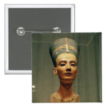 Buste de la Reine Nefertiti, vue de face Badges Avec Agrafe