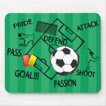 But d'attaque du football du football tapis de souris