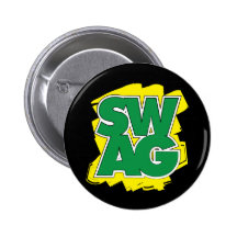 BUTIN - vert et jaune Badge Avec Épingle