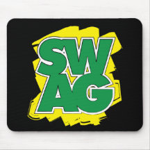 BUTIN - vert et jaune Tapis De Souris
