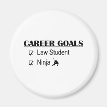 Buts de carrière de Ninja - étudiant en droit Magnets Pour Réfrigérateur