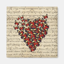 Butterfies vintages romantiques aimants