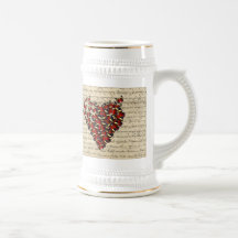 Butterfies vintages romantiques tasse