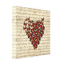 Butterfies vintages romantiques toile tendue