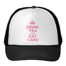 Buvez du thé et mangez le gâteau casquettes de camionneur