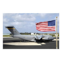 C-17 Globemaster III se repose sur l'en ligne de v Photo Sur Toile
