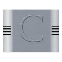 C aluminium brossé cartes postales