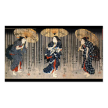 C. de peinture japonais 1800's modèle de carte de visite