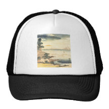 C. de peinture japonais 1800's casquettes de camionneur
