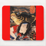 C. de peinture samouraï japonais 1800's tapis de souris