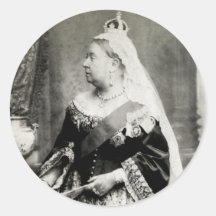 C. la Reine 1880 Victoria de l'Angleterre Adhésifs Ronds