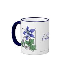 C pour la tasse de monogramme et de nom de fleur d