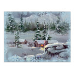 CABINE de RONDIN et SWNOWFLAKES par SHARON SHARPE Cartes Postales