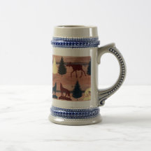 Cabine sauvage de montagne de région sauvage de lo mug à café