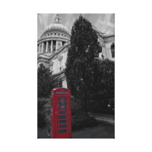 Cabine téléphonique rouge à St Pauls Toiles Tendues