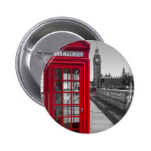 Cabine téléphonique rouge de Big Ben Badges Avec Agrafe