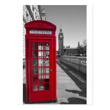 Cabine téléphonique rouge de Big Ben Carte Postale