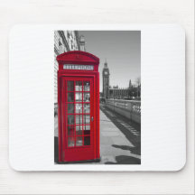 Cabine téléphonique rouge de Big Ben Tapis De Souris