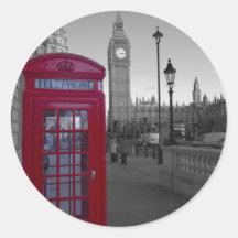 Cabine téléphonique rouge de Londres Autocollants