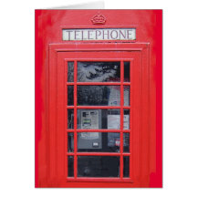 Cabine téléphonique rouge de Londres Cartes De Vœux