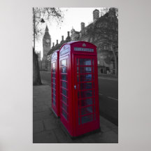Cabine téléphonique rouge de Londres Affiche
