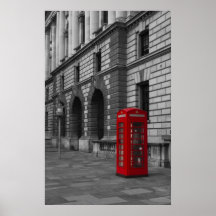 Cabine téléphonique rouge de Londres Affiche