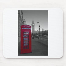 Cabine téléphonique rouge de Londres Tapis De Souris