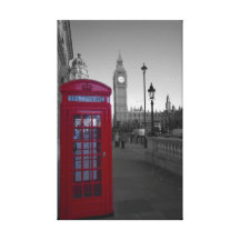 Cabine téléphonique rouge de Londres Toile Tendue