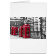 Cabines téléphoniques rouges carte
