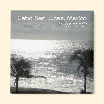 Cabo vue côtière de San Lucas, Mexique (noir/blanc magnets
