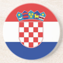 Caboteur avec le drapeau de la Croatie Dessous De Verres