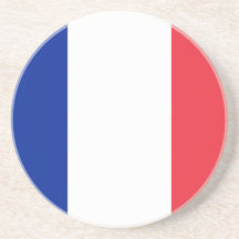 Caboteur avec le drapeau de la France Dessous De Verres