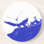 Caboteur d'art de pélican dessous de verres