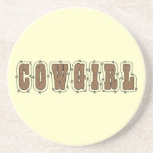 Caboteur de boissons de grès de cow-girl dessous de verre